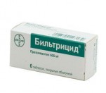 Бильтрицид, табл. п/о пленочной 600 мг №6