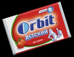 Жевательная резинка, Orbit (Орбит) 6 шт Детский Клубника с кальцием