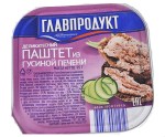 Паштет, Главпродукт 95 г Деликатесный из гусиной печени